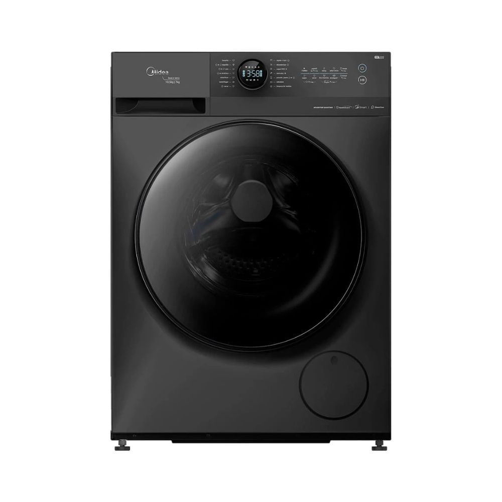Lavadora de Roupa Lava e Seca 10,5 Kg Frontal Titanium Healthguard Smart Midea - 220v - Mf200d105wb/gk-02